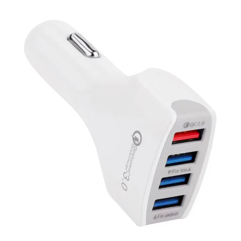 2020 Новые 4 порта USB QC 3 0 Автомобильное зарядное устройство быстрой зарядки