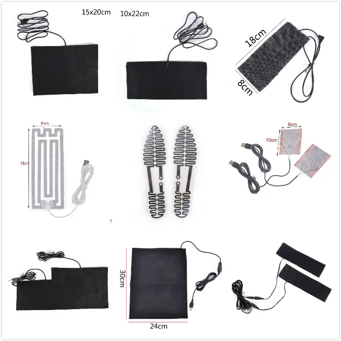 

Electric Heating Pads 3.7-5V Thermal Clothes Warmer Heated Jacket Mobile Warming Gear Switch For DIY Heated Clothing
