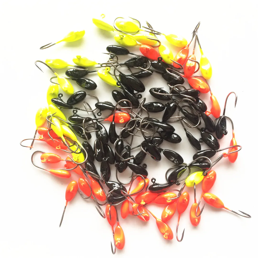 

60Pcs/Lot Mini Exposed Lead Jig Head 0.5g 0.7g 1.1g Barbed Hook Soft Lure Jigging Hook Fishing Hooks Fishing Tackle