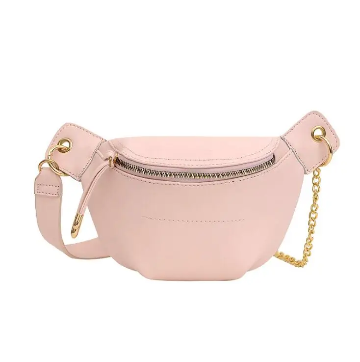 

2021 New Waist Bags Canvas Chain Fanny Pack Women Black Blet Bag Chest Bags Waist Packs