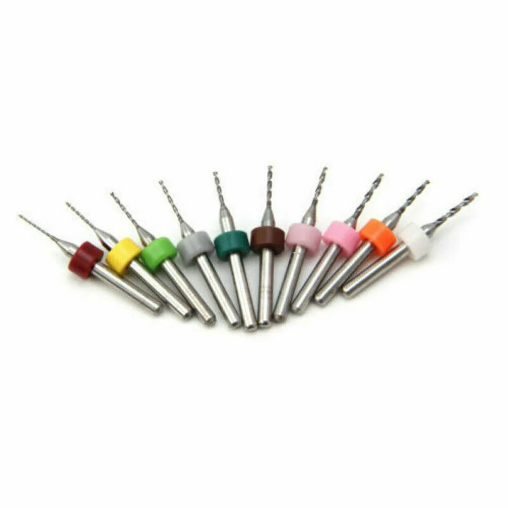 

SMT PCB drill bits CNC Spiral groove 10PCS 0.6-1.5mm Mini Board Double-edged