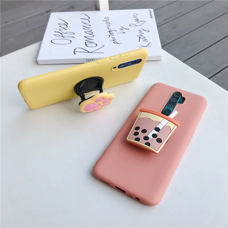 

3D cartoon phone holder case for xiaomi redmi note 8 note8 pro 8t note 9 pro 5g 9s redmi 9C 9A 8 8a 7a 9 silicone stand cover