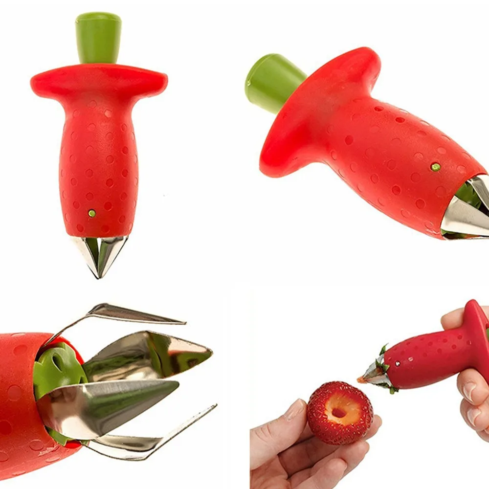 Металлический нож для удаления клубники стеблей из пластика фруктов ананасов