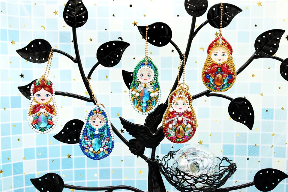 Huacan, алмазная живопись, брелок для ключей, специальная форма, Алмазная мозаика, аксессуары, подарочный набор, новинка
