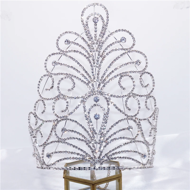 

New Exquisite Rhinestone Fashion Shining Crystal Crown Women's Birthday Party Crown Luxury Bridal Wedding headdress accessories