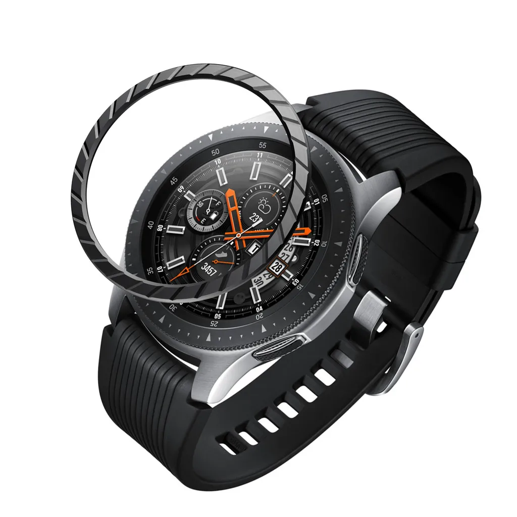Для Samsung Galaxy Watch 46 мм Безель клейкая крышка устойчивый к царапинам металл сталь