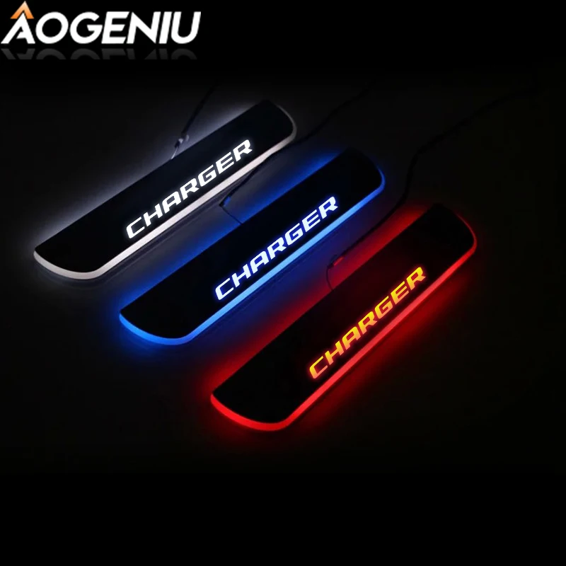 Светодиодная Накладка на порог для Dodge CHARGER 2011 2020 автомобильная внешняя запчасти