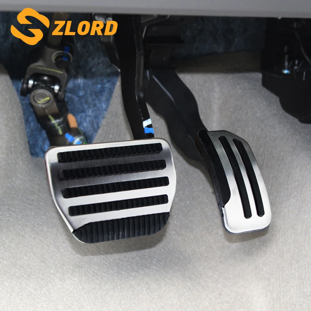 

Защитная крышка для педали газа Zlord из нержавеющей стали для Nissan March 2011 - 2015 AT MT, автомобильные педали, автомобильные аксессуары