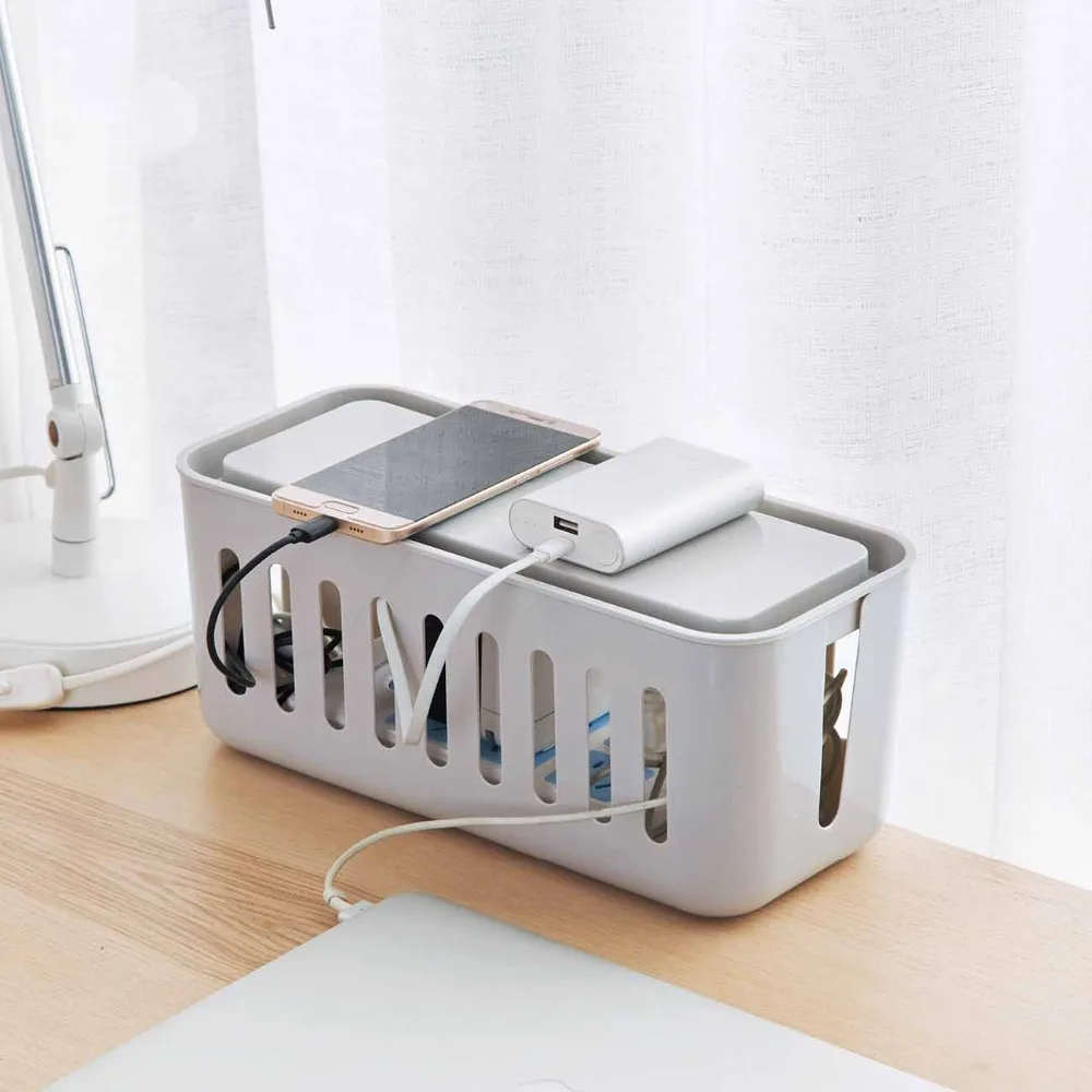 Настольная розетка коробка для хранения проводов отделки кабеля питания