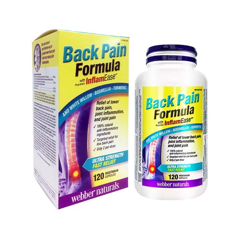 WebberNaturals back pain formula 120 capsules/bottle free shipping