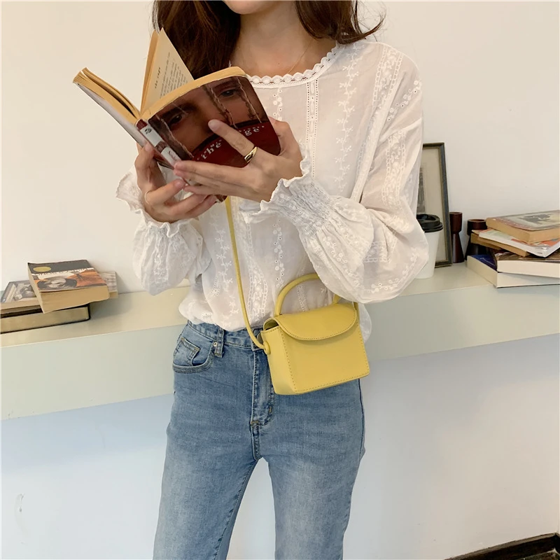 

Mini Flap Bag 2020 Simple Leather Crossbody Bags For Women High Quality Shoulder Bag Designer Handbags Luxury Bolsa de hombro