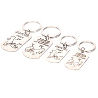 1pc funny couple keychain stainless steel let me touch your butt forever keyring