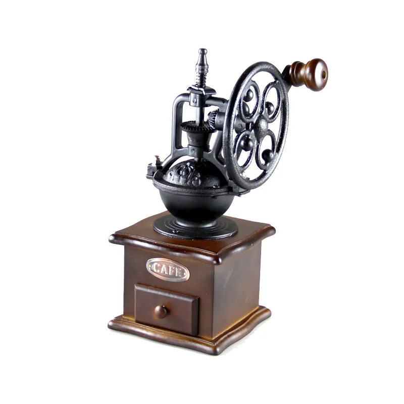 Винтажная ручная кофемолка портативная ретро мельница для перца зерновая