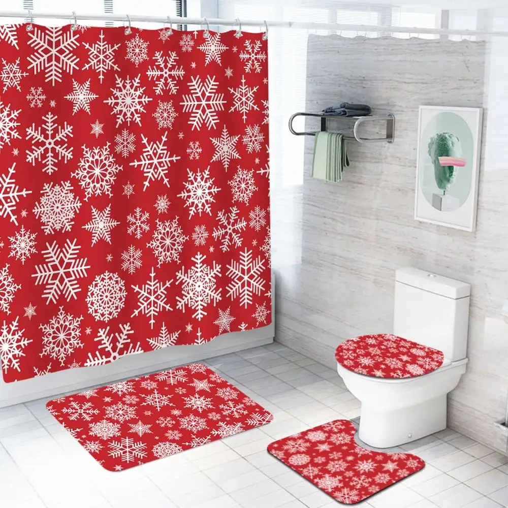 

4 шт., фланелевые коврики для ванной