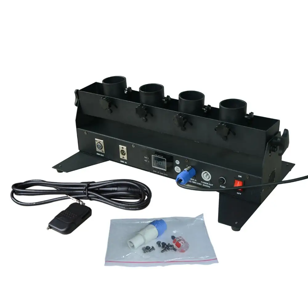 2PCS/ Remote 4-head Electronic fireworks Machine/ salute machine dmx12 professional stage special effects | Лампы и освещение