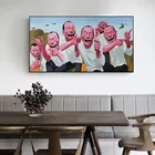 Современная Молодежная циническая художественная роспись Yue Minjun персонаж постер холст живопись Гостиная домашняя Отделка настенное украшение