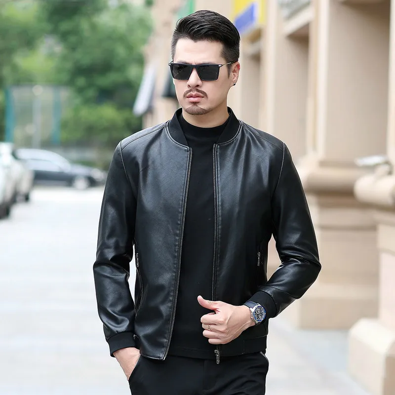 

2020 New Big Size 8xl 7xl 6xl Plus Size Autumn And Winter Men Leather Jacket Genuine Real Sheep Skin Brand Black Man's Coat