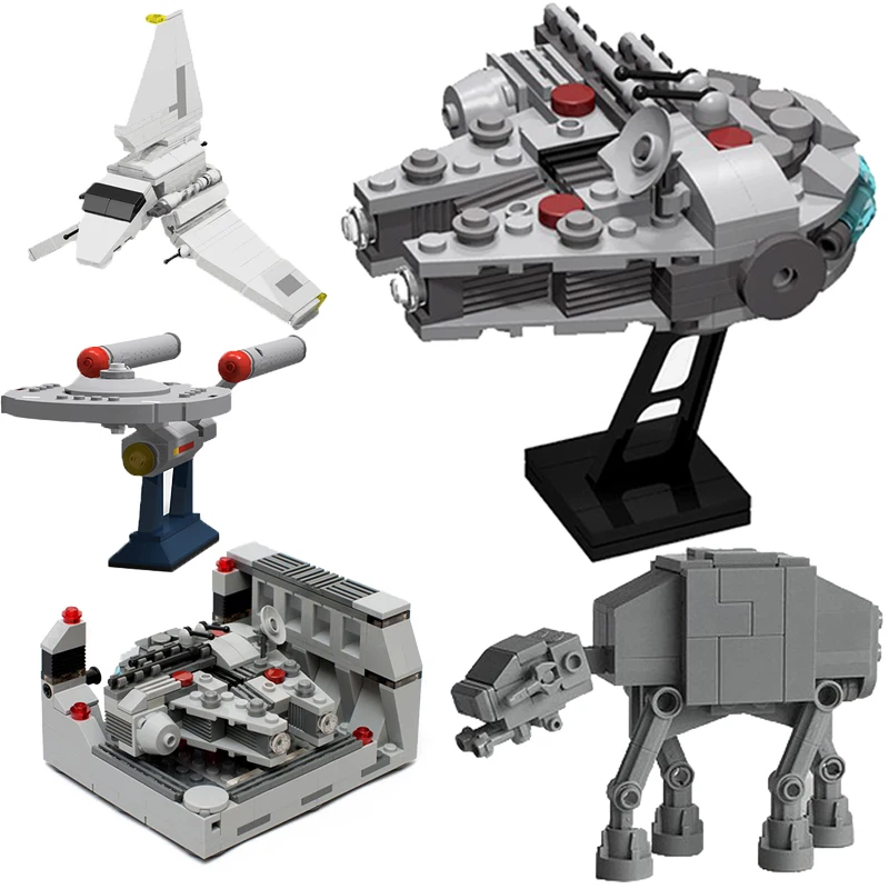 

New Spot Plan Blocks MOC USS Enterprise Spaceship Mini Imperial Shuttle High-Tech Interstellar Fighter Bricks Children Toys Gift