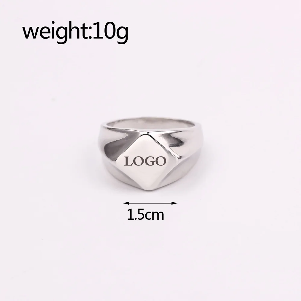 Персонализированные кольца из нержавеющей стали с гравировкой вашего имени и