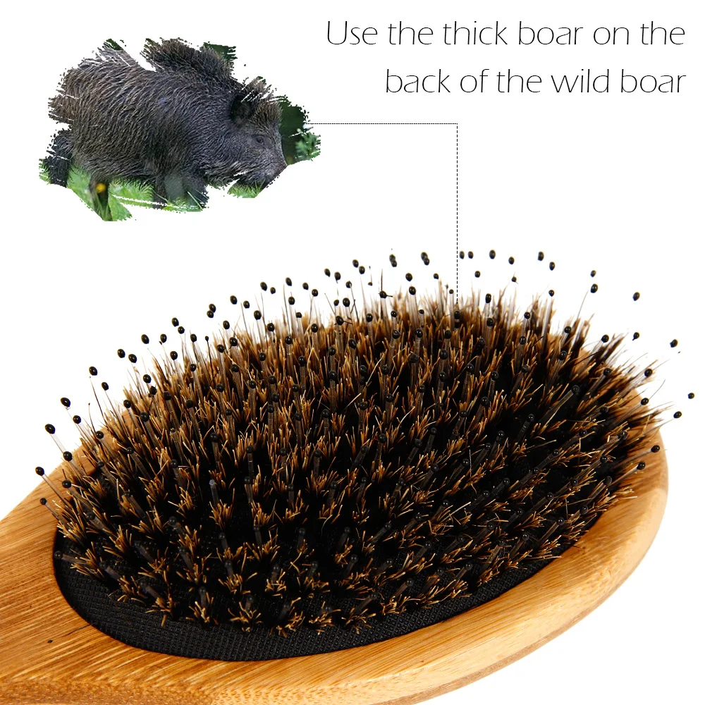 Щетка для волос щетка из шерсти кабана лучшая натуральная деревянная густых