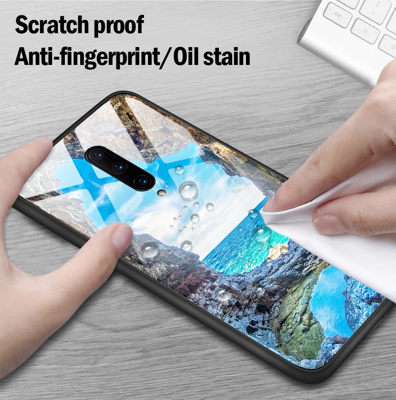 Чехол из закаленного стекла для Samsung Galaxy S8 S9 S10 Plus, чехол для телефона OnePlus 3 3T 5 5T 6 6T 7 7 Pro, ударопрочный жесткий чехол из ТПУ