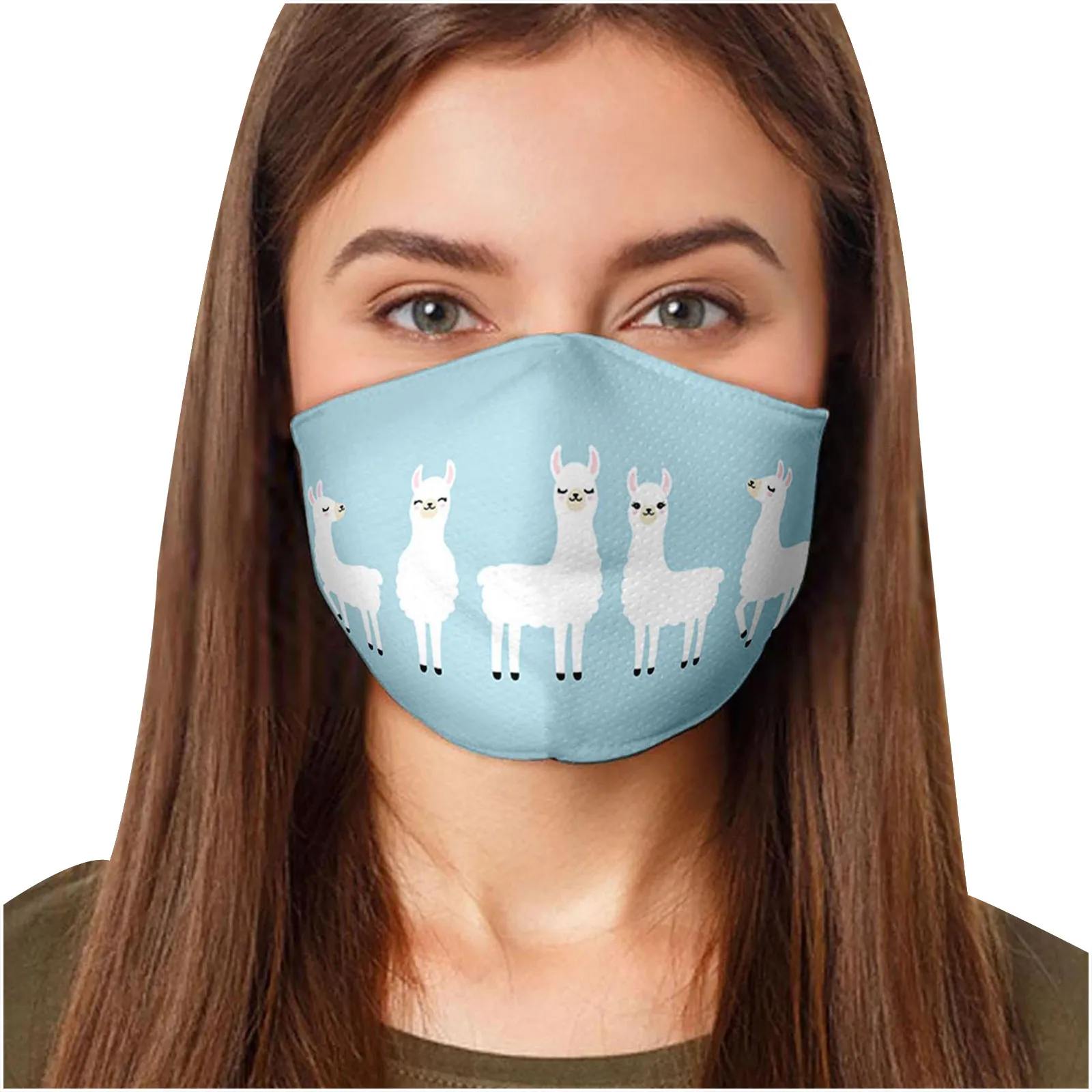 

Adult male and female cute animal printing comfortable, breathable, washable, multi use printing protection adjustable mask