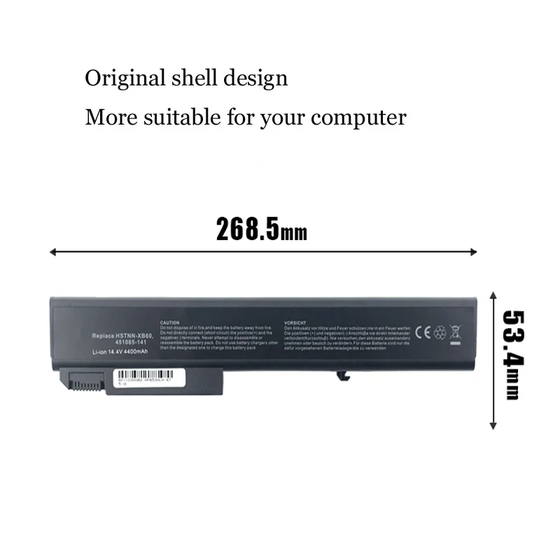1 шт. Новый внутренний аккумулятор для ноутбука HP EliteBook 8540p 8540w 8530p 8530w 8740w 8730p 8730w 6545b