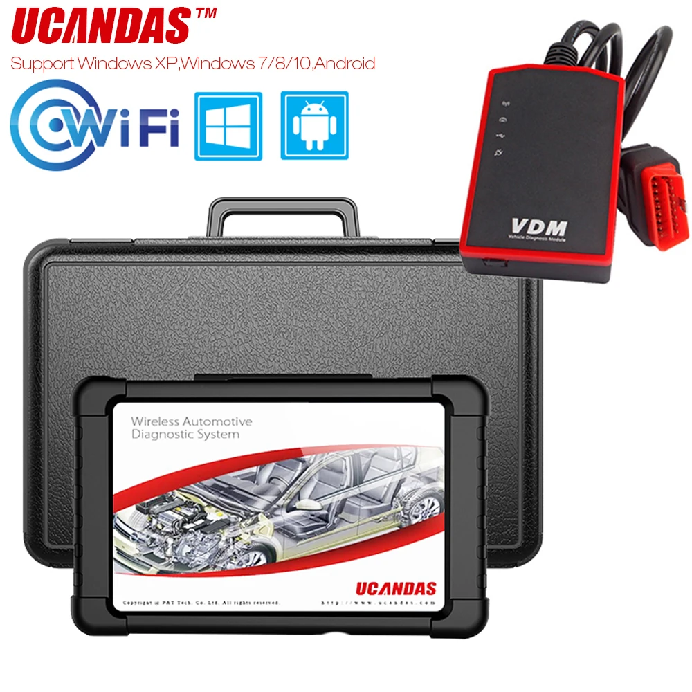 UCANDAS VDM Профессиональный OBD 2 Автомобильный диагностический инструмент полная