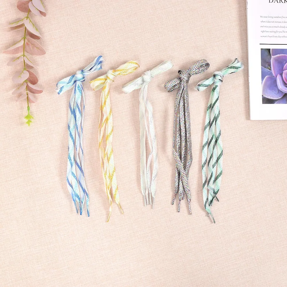 

1 Pair Hot Sale Colorful Shiny Elastic Shoelaces Durable Thread Sneakers Unisex Flat Shoes Lace 100 Cm Sports Casual Laces