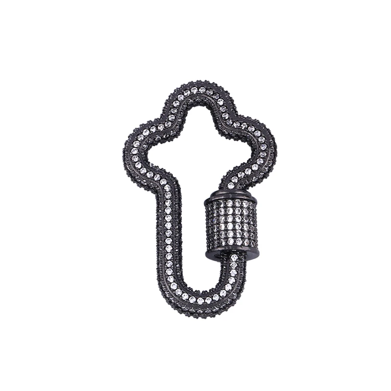 OCESRIO Gold Charms Carabiner Pendant Jewelry Bracelet Necklaces Floating Women CZ s DIY Making chm-a02 | Украшения и аксессуары