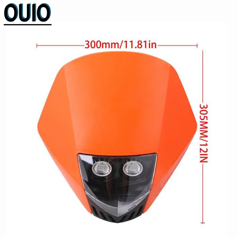 Размер: 30x30 см Dirt Bike внедорожный головной светильник Универсальный 12V 35W фары