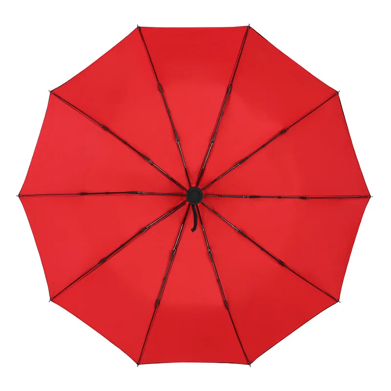 

10K Double-Layer Automatic Folding Business Umbrella Three Fold Sunshade Umbrella Windproof Durable 3 Folding Sun Umbrellas