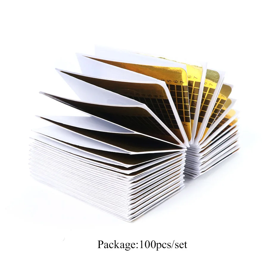 100 шт. форма для французского маникюра накладки наращивания акрилового УФ геля