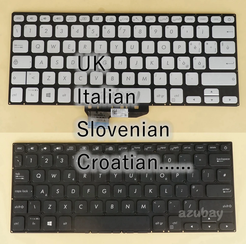 Английская итальянская словенская хорватская клавиатура для ASUS VIVOBOOK X430FA X430FN X430UA
