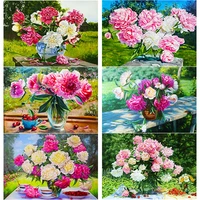 new 5d diy scenery diamond painting fresh flowers diamond embroidery cross stitch full square round drill crafts home decor gift