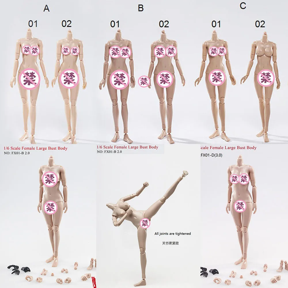 VERYCOOL 1/6 масштаб FX01/FX02 женское тело обновление-версия 2,0 большой и средний бюст капсуляция + суставы модель тела для головы 1:6 от AliExpress RU&CIS NEW