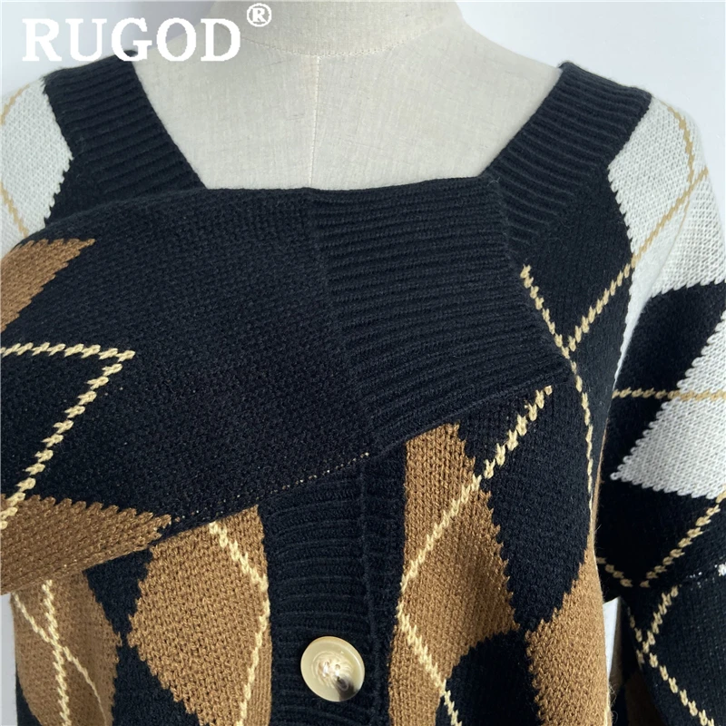 RUGOD 2019 винтажные Модные женские кардиганы с V образным вырезом Повседневный