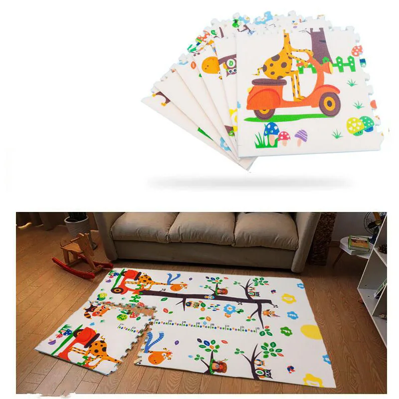 Детский игровой коврик для ползания XPE2CM толстый экологически чистый нетоксичный