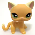 LPS черно-белая полосатая кошка тигр Китти детская игрушка подарок животное котенок с голубыми глазами Рождественский подарок для детей