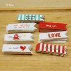 100 шт. DIY рождественские этикетки ручной работы, бирки для упаковки подарков, бумажные бирки, милые вечерние бирки, открытки для украшения на Рождество