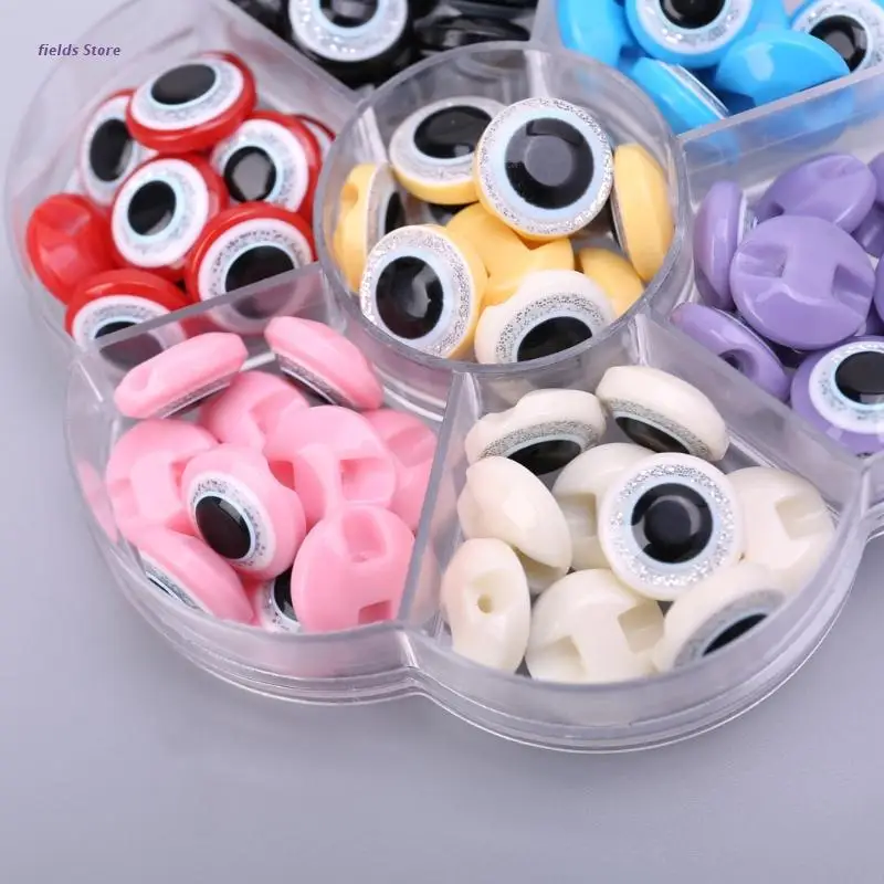 

100Pcs/Box 12.5mm DIY Round Self-adhesive Wiggly Googly Eyes For Kids Doll Toy