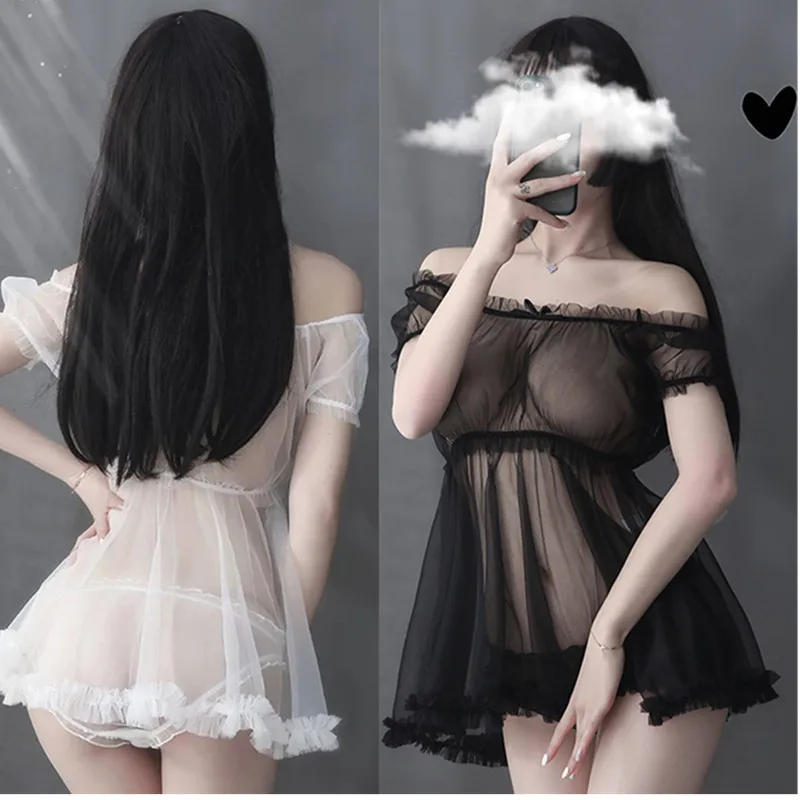 Сексуальная женская ночная рубашка одежда для сна кружевная нижнее белье