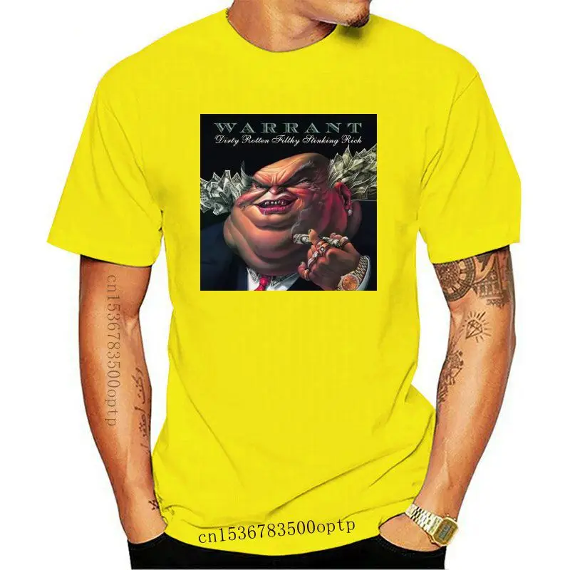 

Warrant Dirty Rotten Filthy Stinking Rich Album Cover Adult T Shirt Rock Music