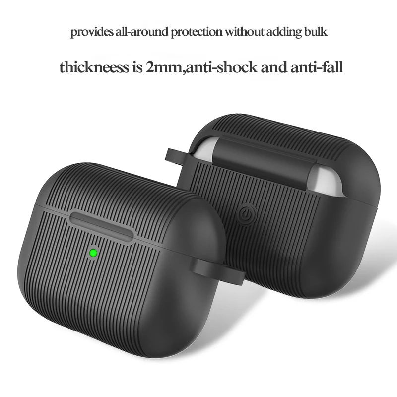 Мягкие силиконовые чехлы BUBM Airpods pro противоударные Беспроводные наушники с Bluetooth