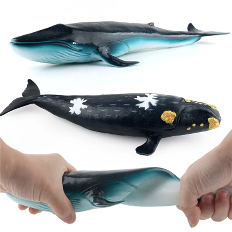Simulation Soft Glue Marine Animal Model Toy Figures lue whale sperm Humpback whales PVC Doll toy for Kids | Игрушки и хобби