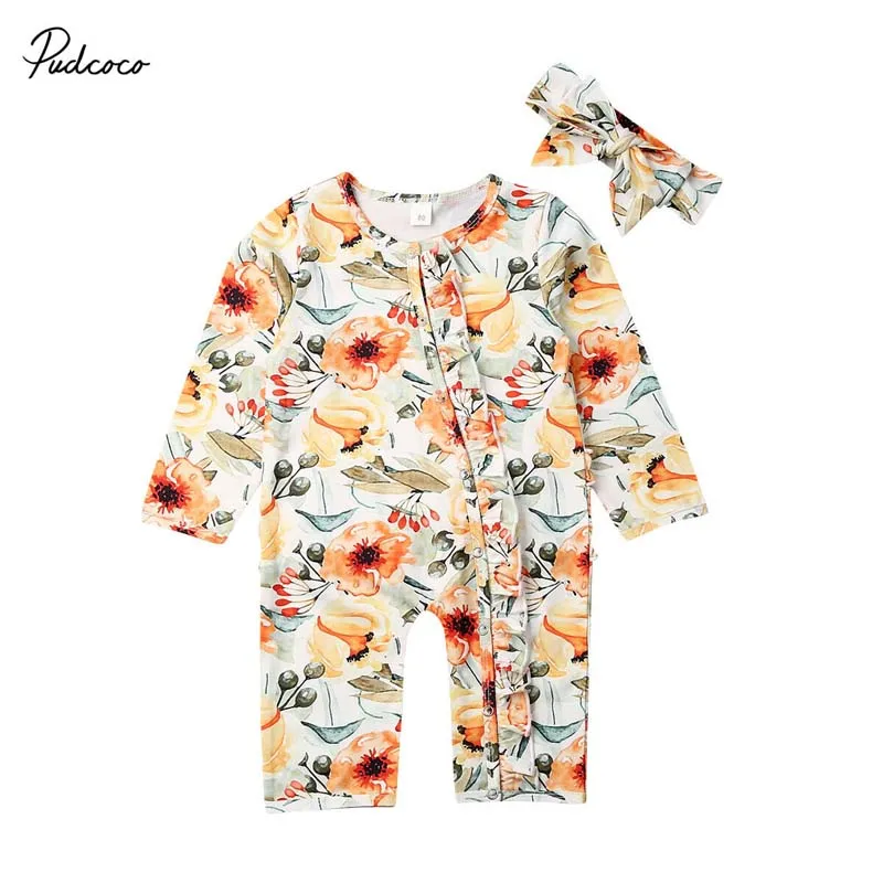 2019 детская одежда весна осень Одежда для новорожденных маленьких девочек с