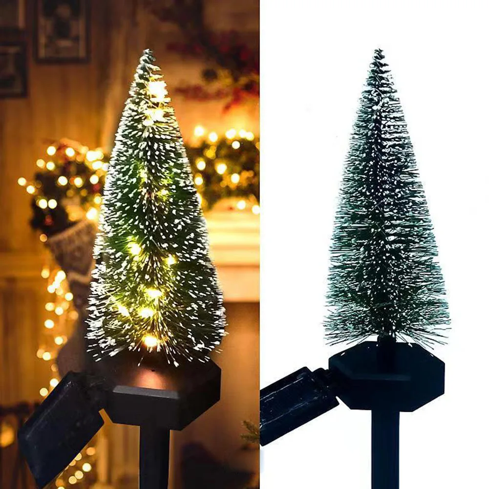 

LED Christmas Tree Solar Light Ground Plug Christmas Lamp for Outdoor Pathway Backyard Lawn Lighting Decoration