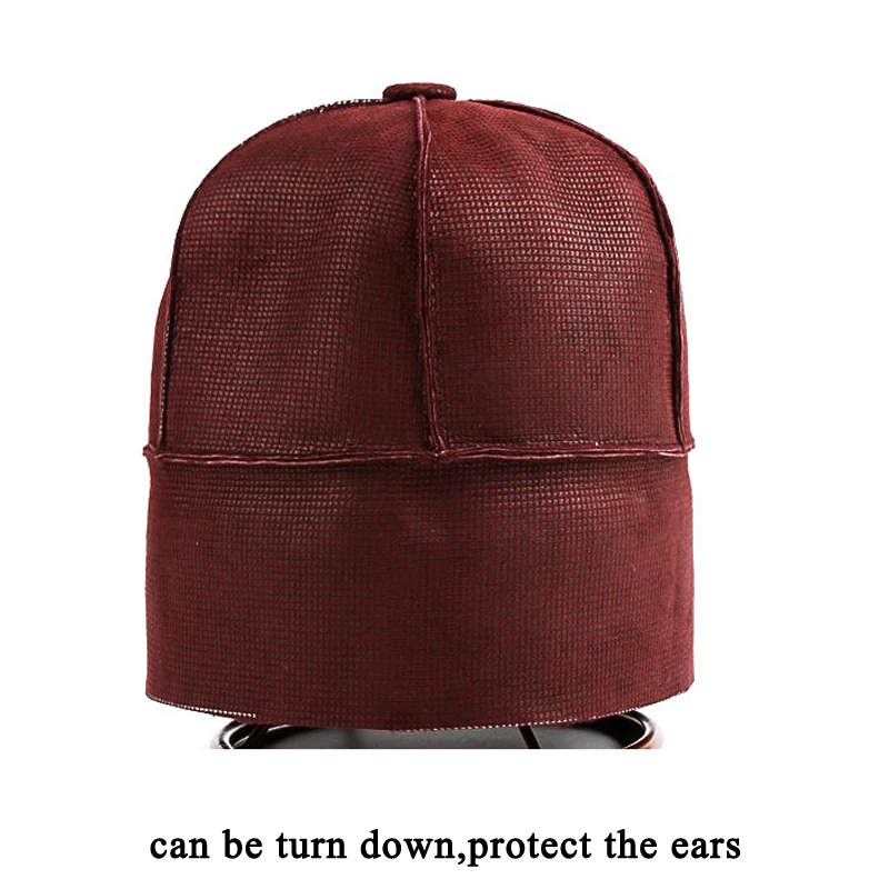 Winter Warm Fur Hat Men Women 100% Fur One Soft Watermelon Bonnet Female Fleece Portable Windproof  Beanie male Wool Bomber Caps