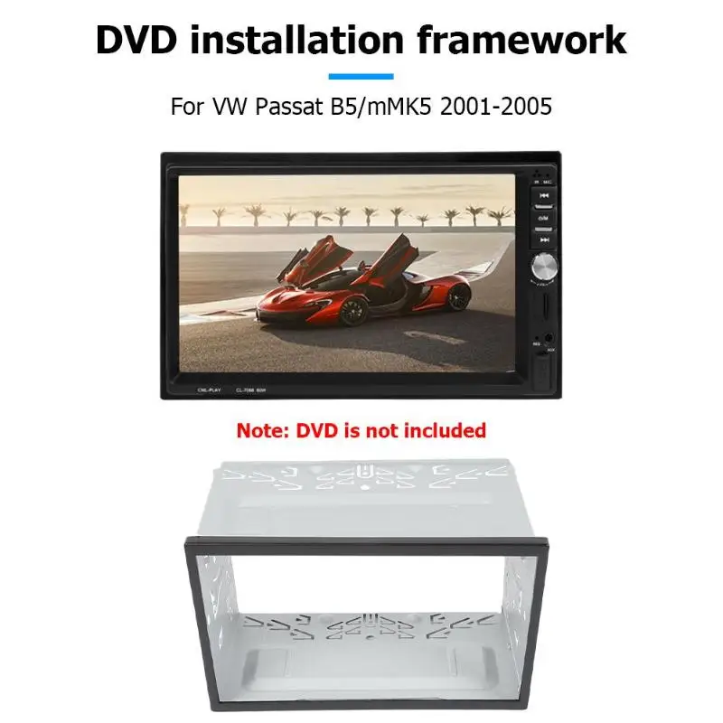 2 Din Автомобильный приборный радиоприемник DVD проигрыватель Монтажная Рамка