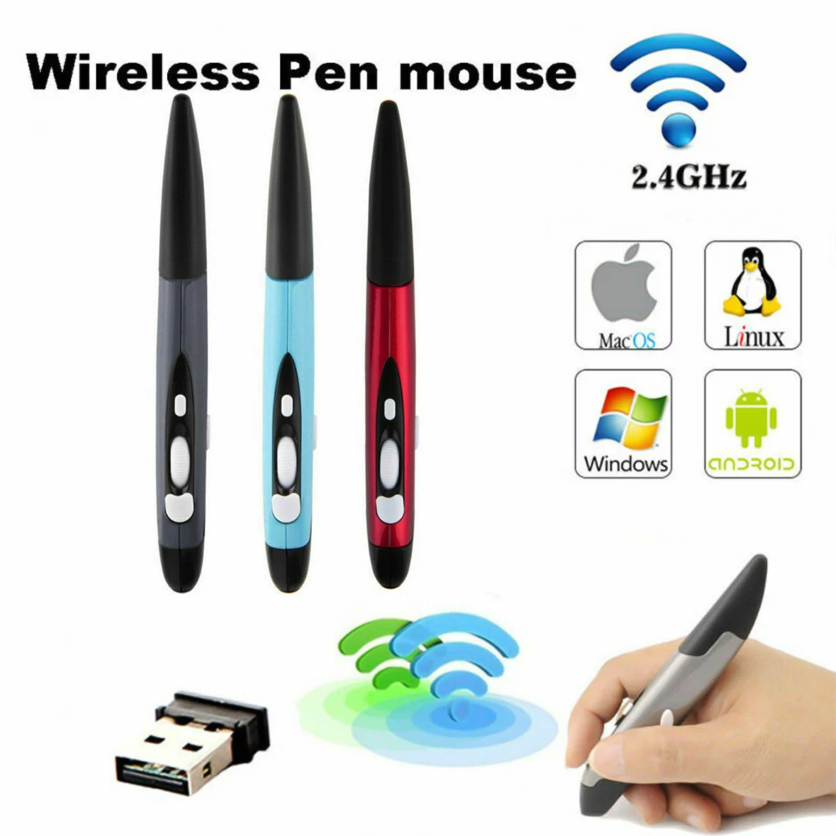 SOONHUA модная беспроводная ручка Мышь 2 4 ГГц оптическая USB для рукописного ввода